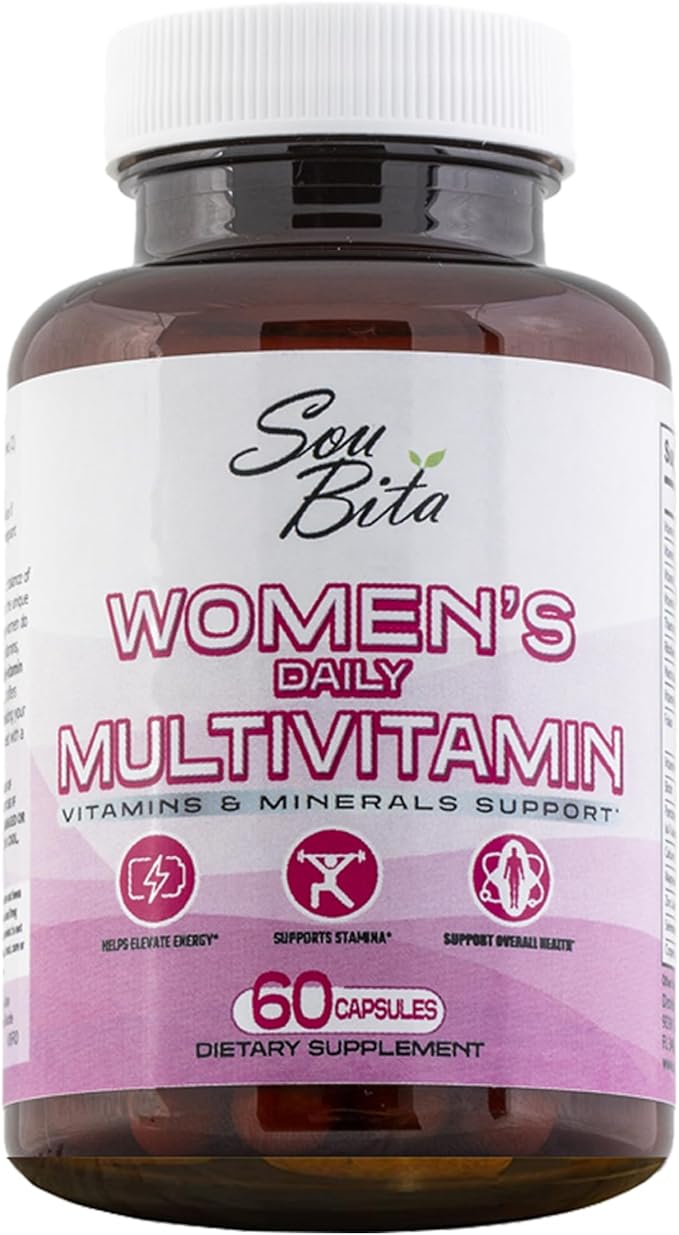 Vitamins for Women – Daily Multivitamins for Women Support for Energy, Immunity, Mood, Hair & Skin – Women's Vitamins A, B12, C, D, E, Zinc, Calcium - Women's Multivitamin in Vegetable Capsules.