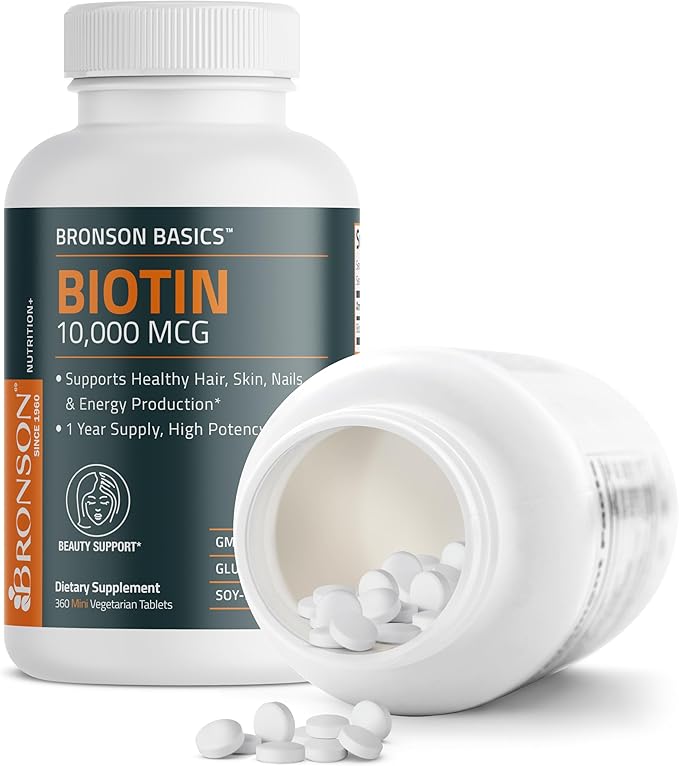 Bronson Biotin 10,000 MCG Supports Healthy 360 Vegetarian