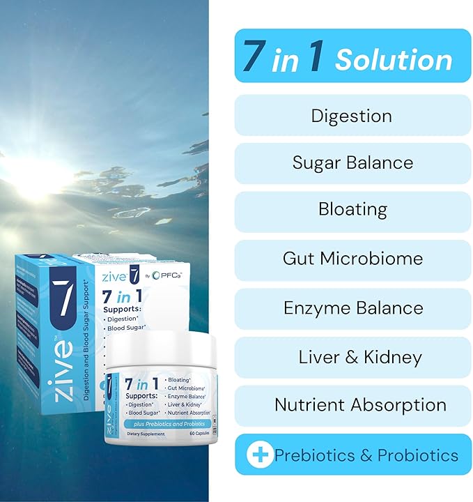 Digestive & Gut Health Support Supplement 60 Capsules 7 in 1 Probiotic