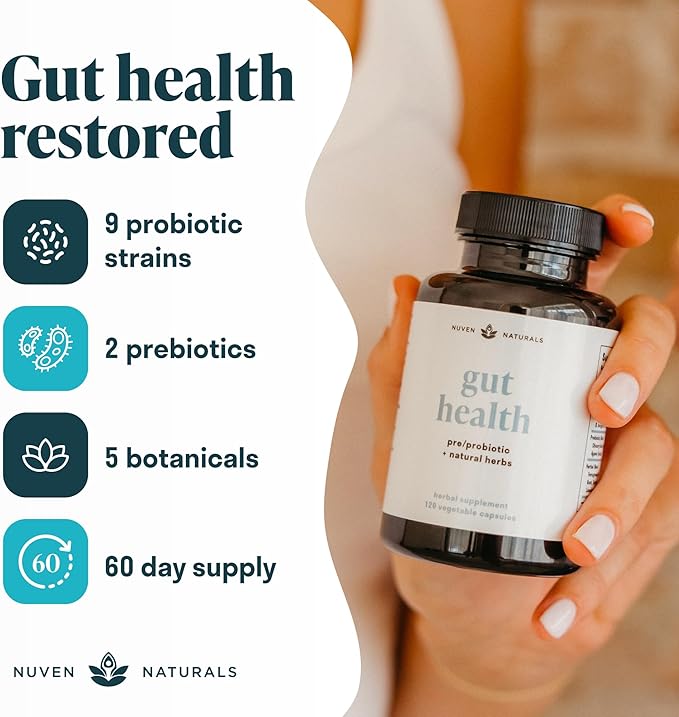 All-in-One Gut Health w/Probiotics, Prebiotics, Digestion-Supporting
