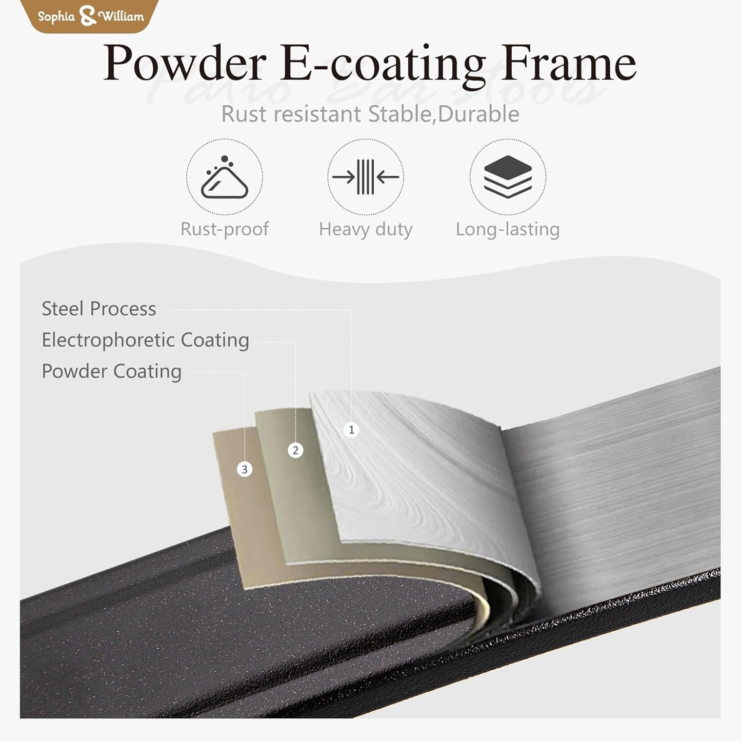 Sophia & William Outdoor Bar Set, Patio Bar Table and Chairs Set, Bar Height Patio Set - 4 x Swivel Bar Chairs(Grey), 1 x Rectangular Bar Table(Wood-Like)