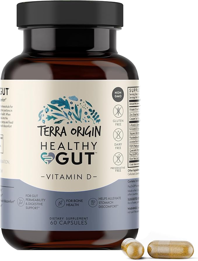 TERRA ORIGIN Healthy Gut Capsules 60 Capsules 30 Servings/60 Servings/60 Capsules