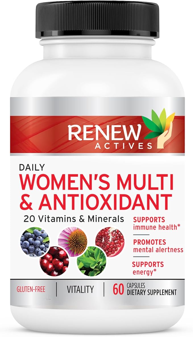 Renew Actives Women's Multi-Vitamin & Antioxidant: 20 Vitamins 60 Capsules