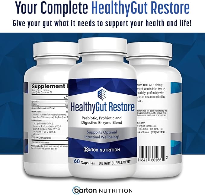 HealthyGutSupport+ - Gut Health and Immunity 60 Doctor-Formulated