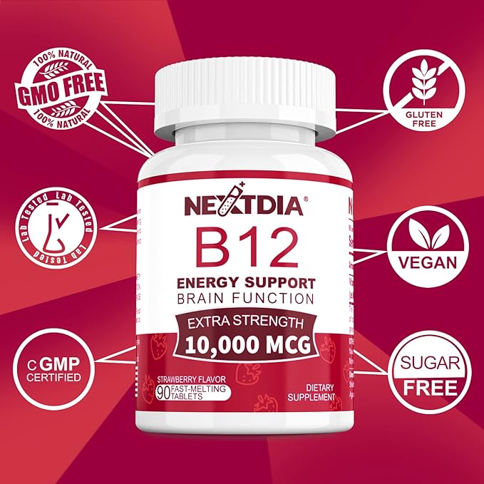 Vitamin B12 Sublingual, B12 Vitamins 10,000 B12 Support 270 Fast