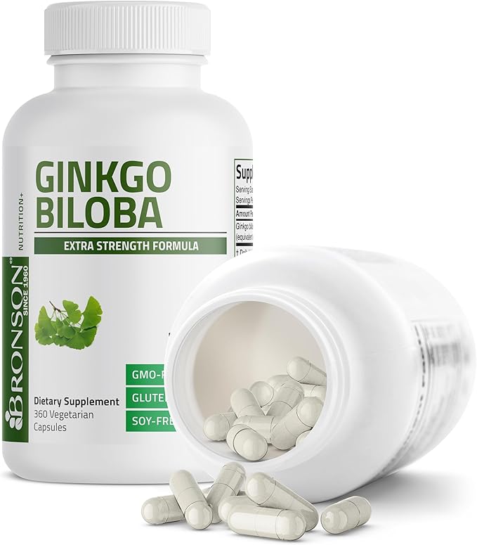 Bronson Ginkgo Biloba Extra Supports Brain 360 Vegetarian