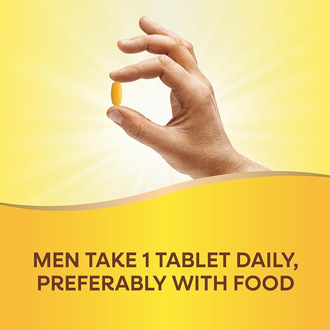 Nature’s Way Alive! Men’s 50+ Complete Multivitamin, Supports Multiple Body Systems*, Supports Cellular Energy*, High Potency B-Vitamins, Gluten-Free, 130 Tablets