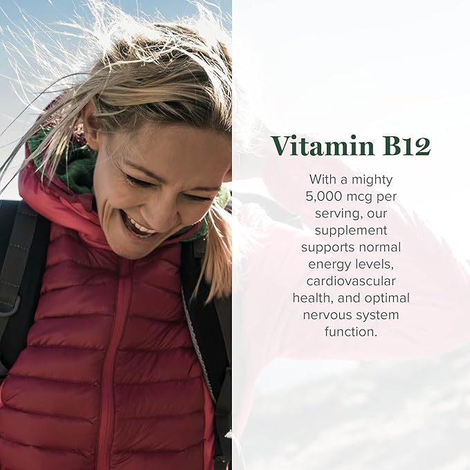 Global Healing Vitamin B12 Sublingual 5000 B12 Vitamins (2 Oz)
