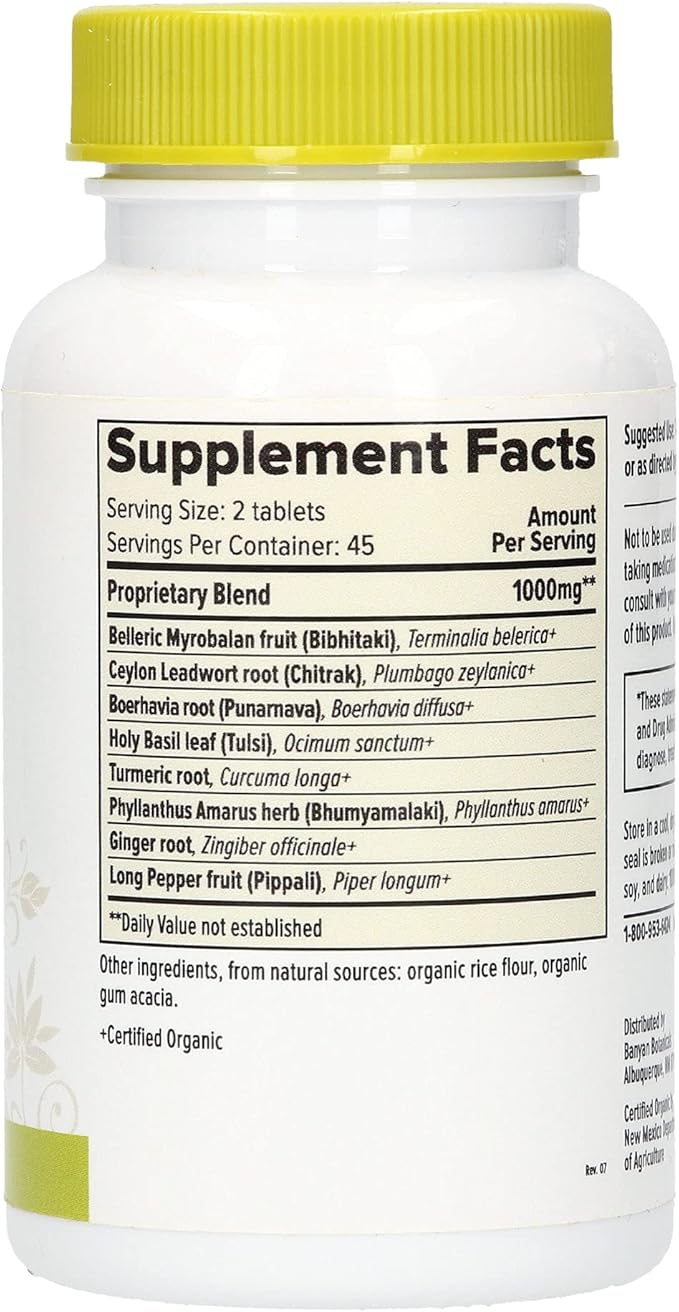 Banyan Botanicals Healthy Kapha – Organic 90 Tablets