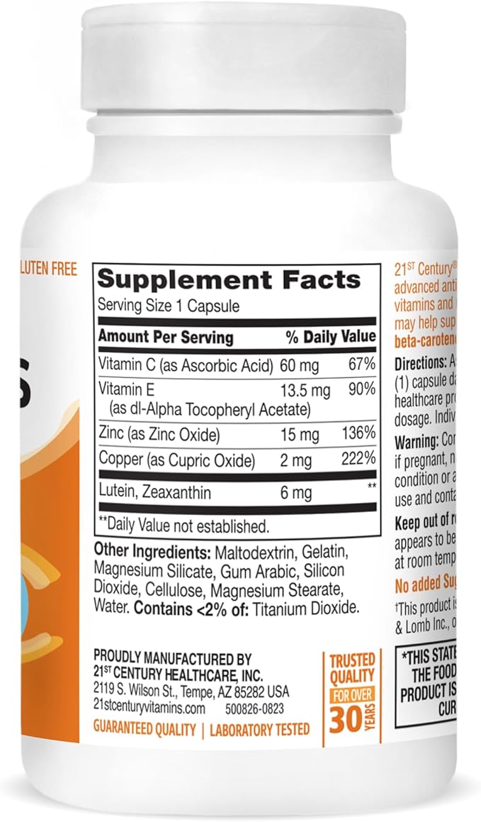 21st Century Healthy Eyes Lutein and 60 Count (27454)