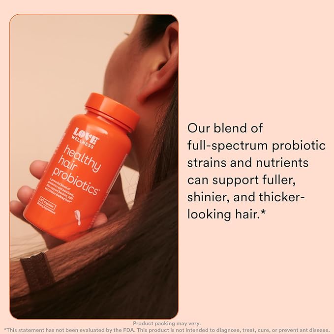 Love Wellness Healthy Hair Probiotics B12 & B6 | 30 Capsules