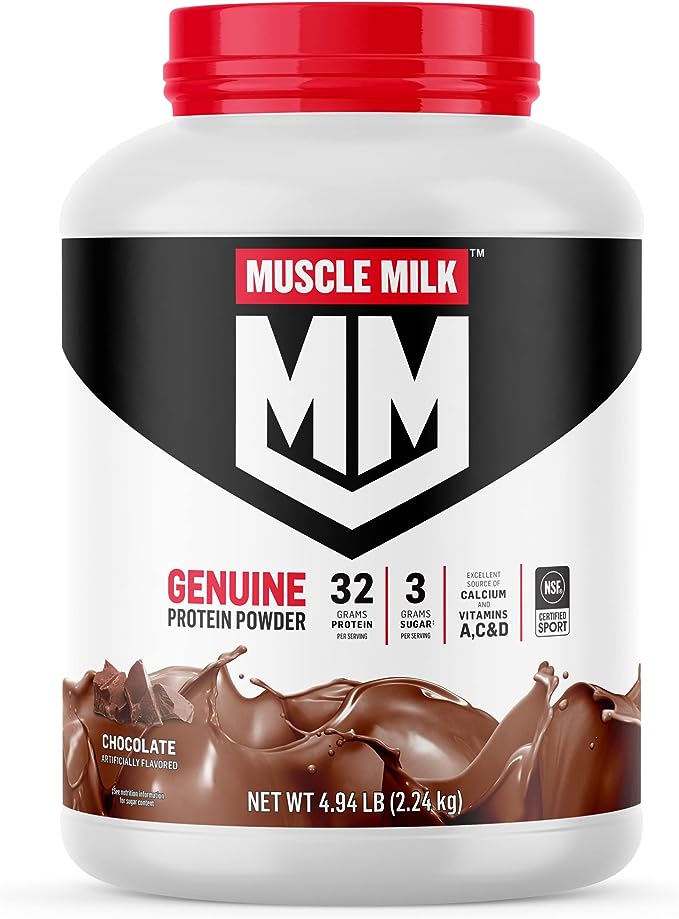 Muscle Milk Protein Powder 32g, 2g Sugar, 4.94lb + Nutricost Creatine Monohydrate Micronized Powder 5000mg, 500G