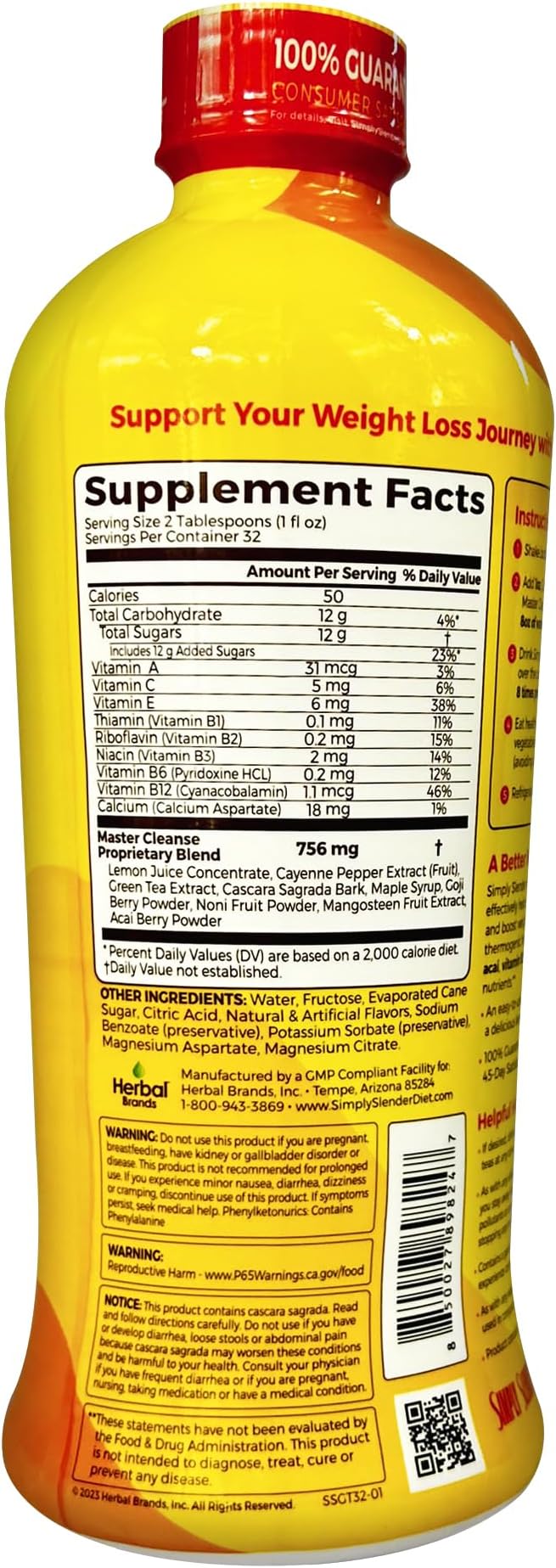 Master Cleanse, Weight Loss Supplement, Appetite (32 fl