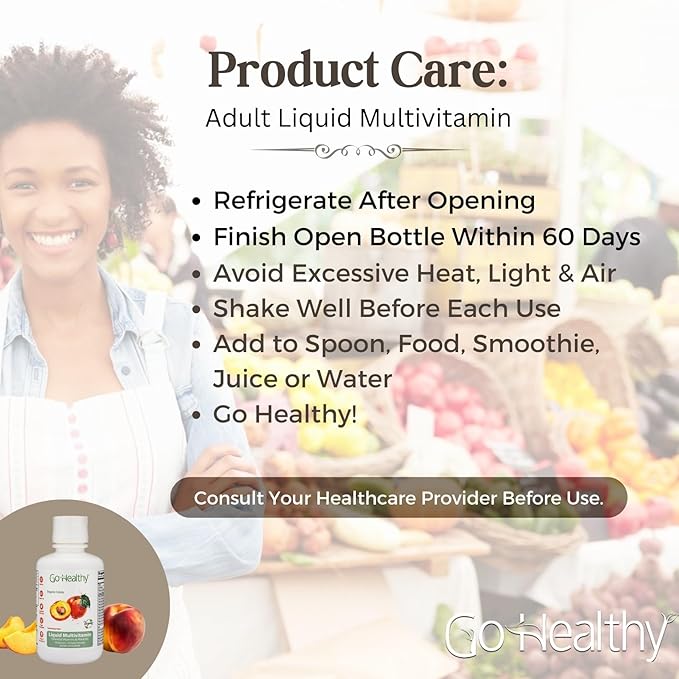 Go Healthy Multivitamin for Women, Men, Teens 20 Fruits 32 Servings