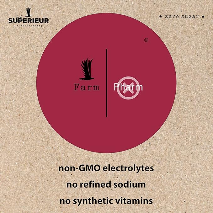 Superieur Electrolyte Powder Packets - Vegan Electrolyte Hydration Powder w/Sea Minerals - Keto Friendly, Non-GMO, Zero Sugar Electrolyte Supplement - Healthy Sports Drink - Raspberry (14 Packets)