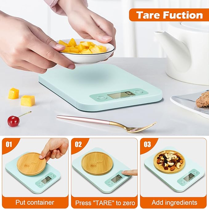 Smart Food Scales for Kitchen - Digital Food Scale with Nutritional Calculator Analysis App, Food Weight Scale Grams and Ounces, Food Scale for Weight Loss, Calories Counting, Meal Prep