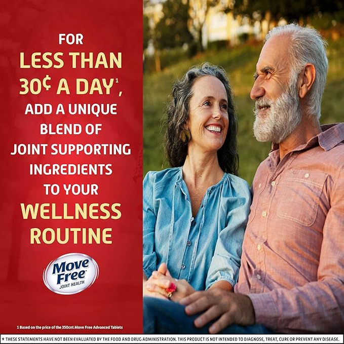 Move Free Advanced Glucosamine Chondroitin + 200 Tablets (100 Servings)*
