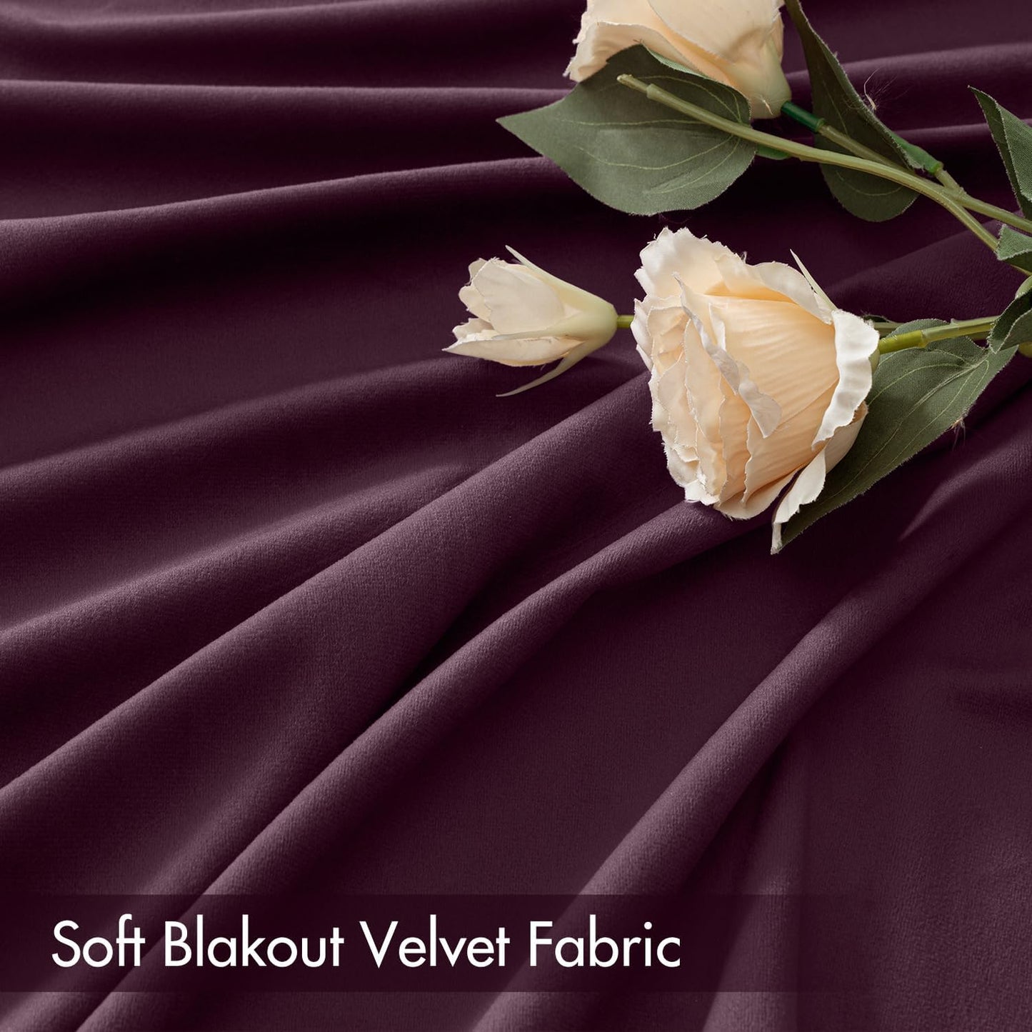 MIULEE Purple Orchid Velvet Curtains Thermal Insulated Blackout Curtain Drapes for Bedroom Living Room Darkening 90 Inches Long Curtains Panels Rod Pocket Set of 2