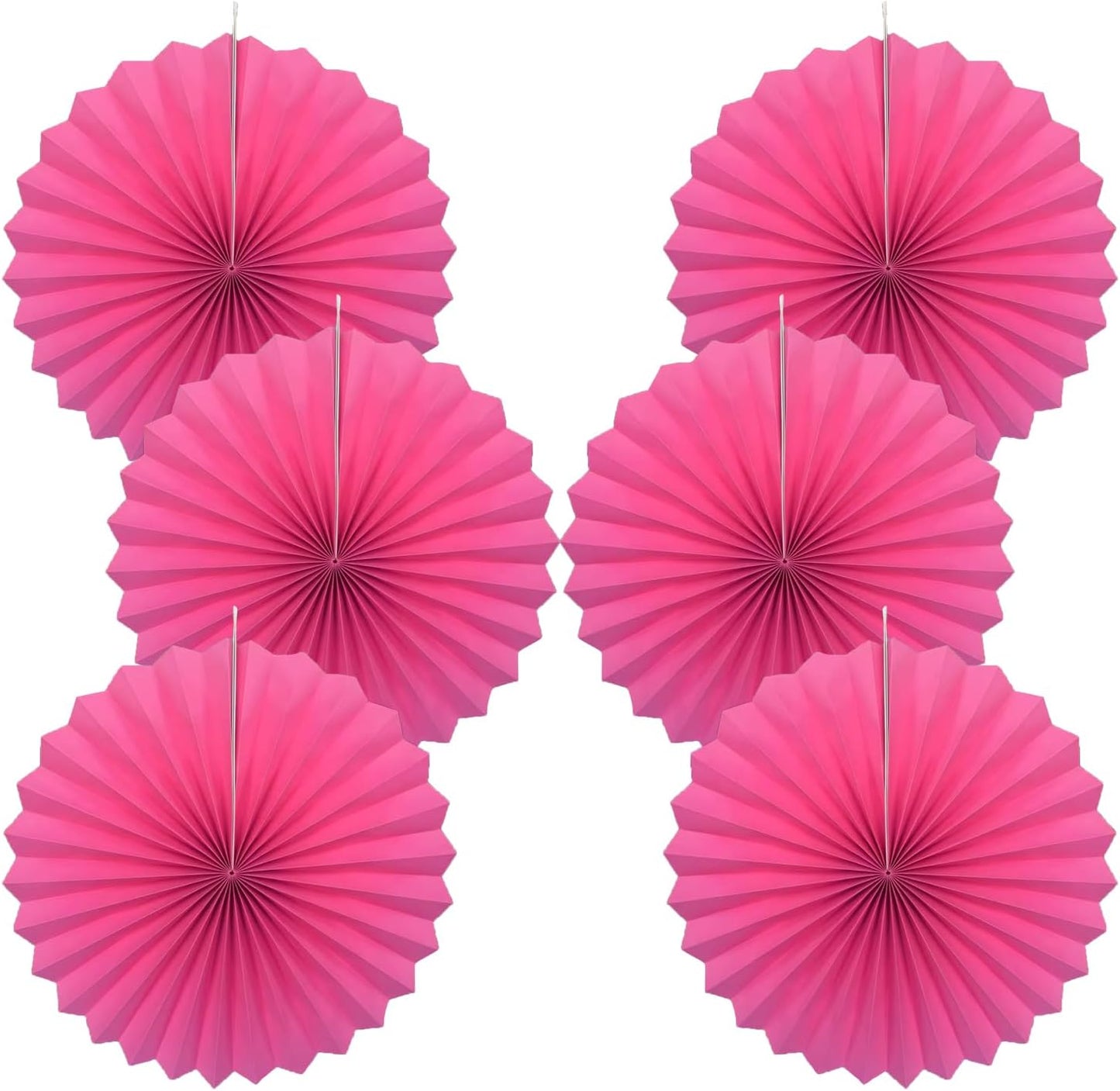 Red Graduation Party Decor,Girls Party Decorations ,Party Supplies Party Fans 16in, Anniversary Decorations for Party,Wedding Graduation Events Accessories 30 Color DIY Set (Rose Red)