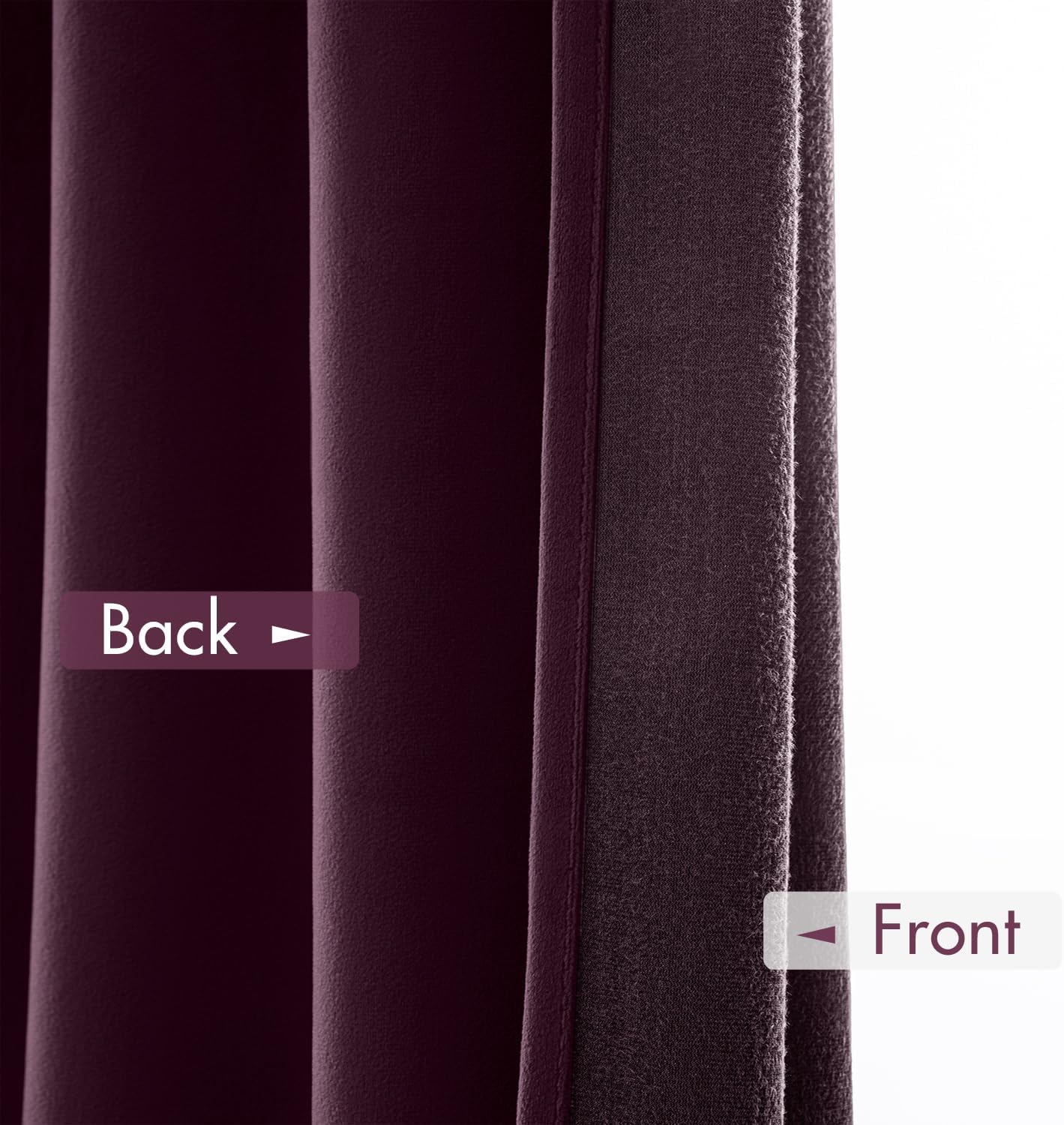MIULEE Purple Orchid Velvet Curtains Thermal Insulated Blackout Curtain Drapes for Bedroom Living Room Darkening 90 Inches Long Curtains Panels Rod Pocket Set of 2