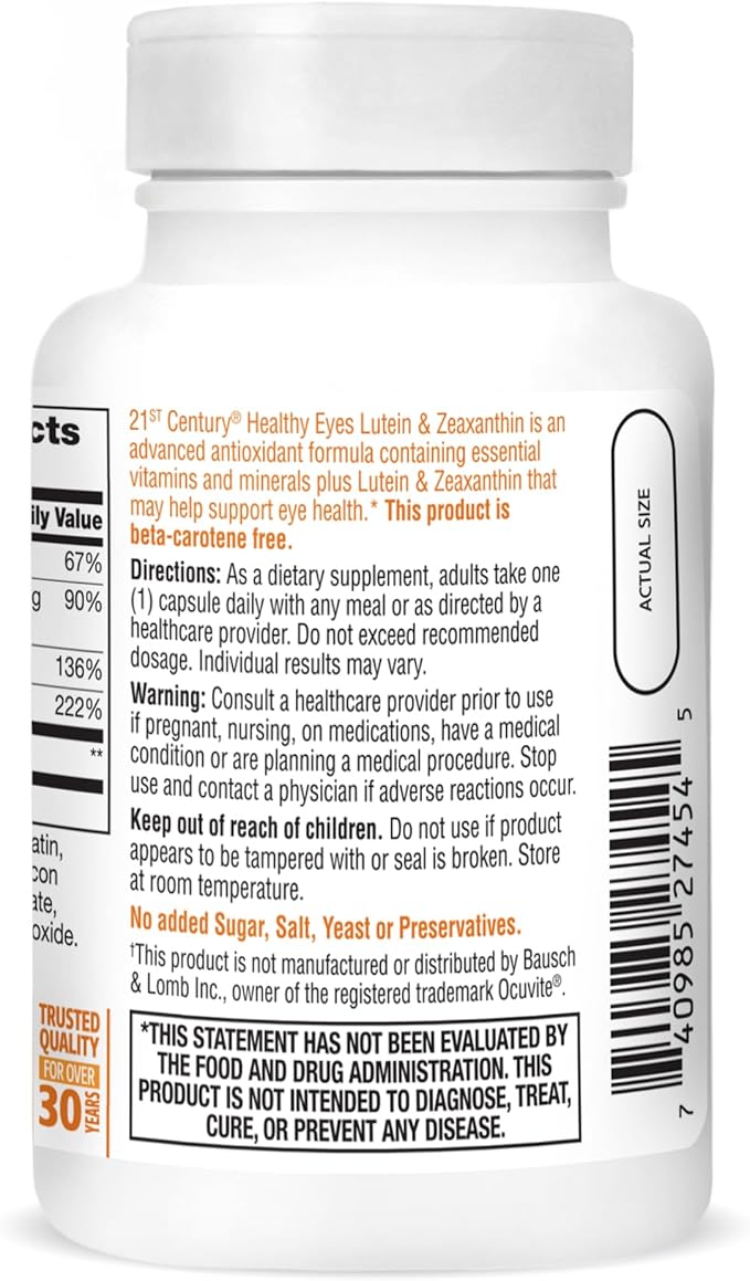 21st Century Healthy Eyes Lutein and 60 Count (27454)