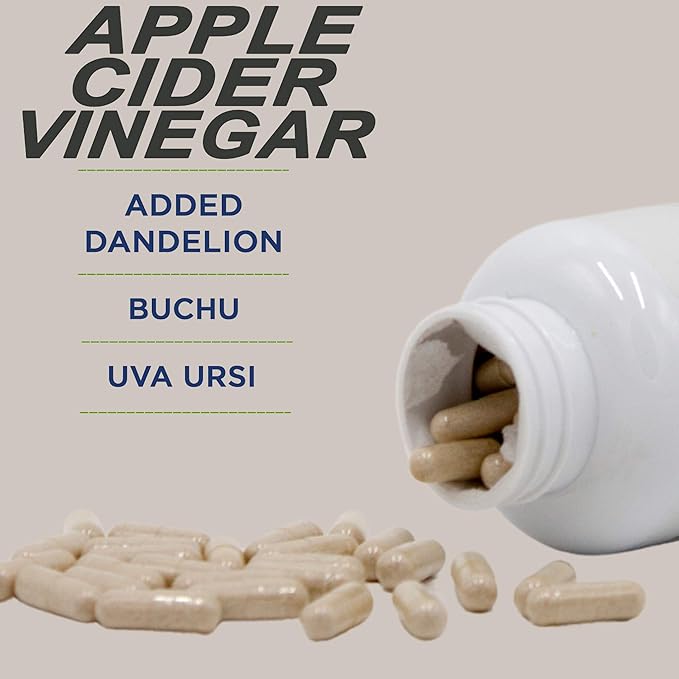 Performance Inspired Nutrition Apple Cider Vinegar Natural Capsules Supports Healthy Weight Loss - Blood Sugar & Immune System - Water Balance - Big- 180 Count