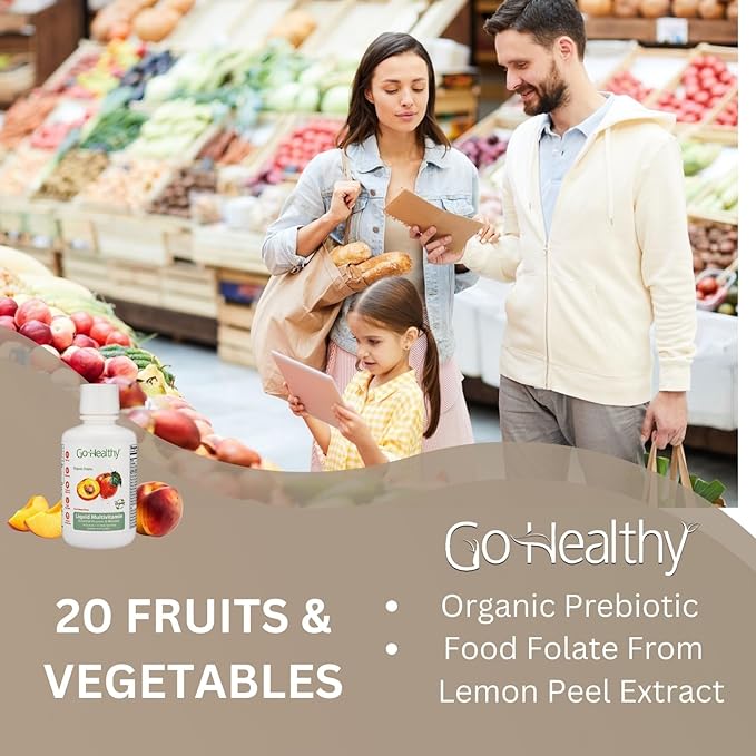 Go Healthy Multivitamin for Women, Men, Teens 20 Fruits 32 Servings