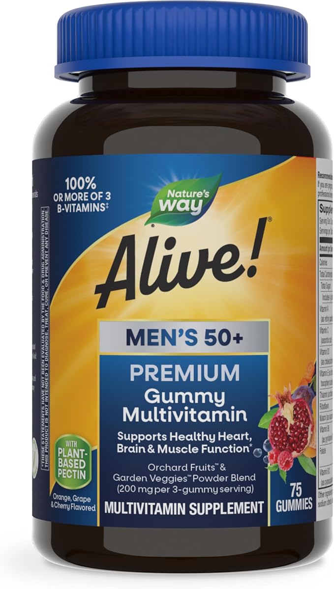 Nature’s Way Alive! Men’s 50+ Premium 75 Gummies