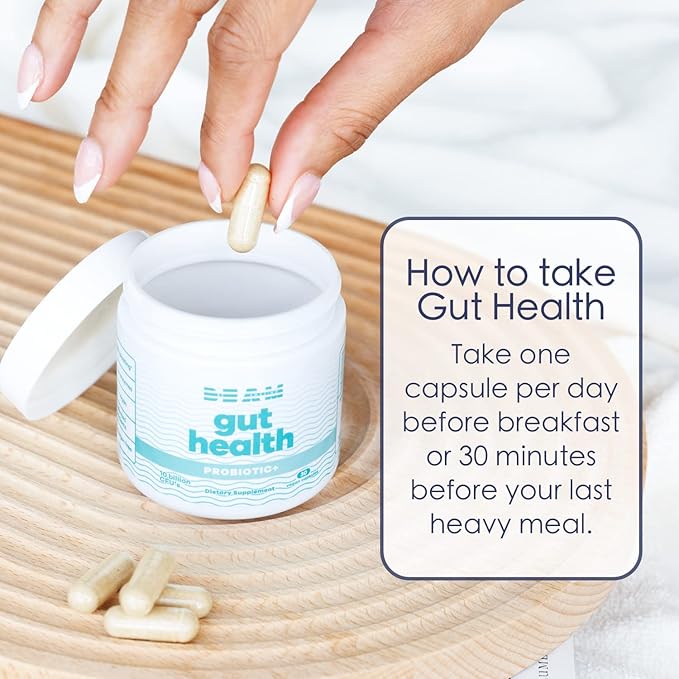 BEAM Gut Health Probiotic+ 10 Billion 8 Probiotics 30 Capsules