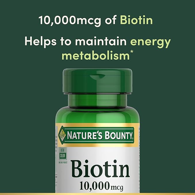 Nature's Bounty Biotin, Supports Healthy Hair, 10,000 mcg, 120 Ct