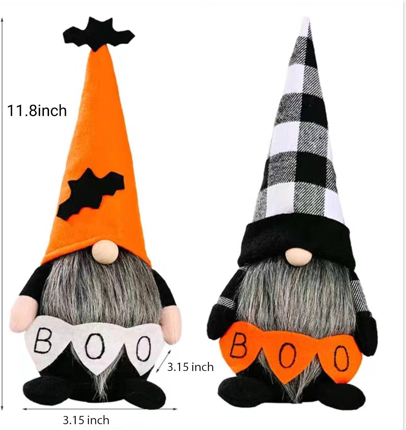 Halloween Gnomes Plush Decor,Witch Scandinavian Tomte Nisse Gnome Swedish Table Decorations Handmade Gnome Decoraion for Home,Orange