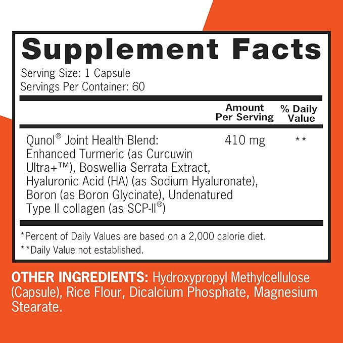 Qunol 5-in-1 Joint Support Supplement, Fast 60 Count