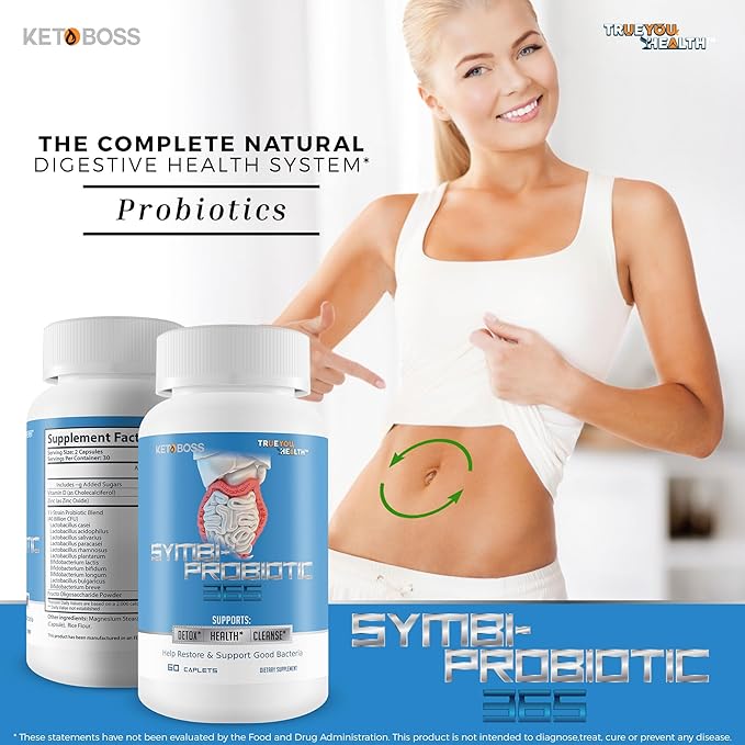 Symbi-Probiotic 365 Keto Probiotic Health Support - Probiotic Life Energy & Gut Support - Health Starts in The Gut - Healthy Symbiotic 365 Daily Probiotic - Inspired by Dr Sebi Products & Sebi Detox