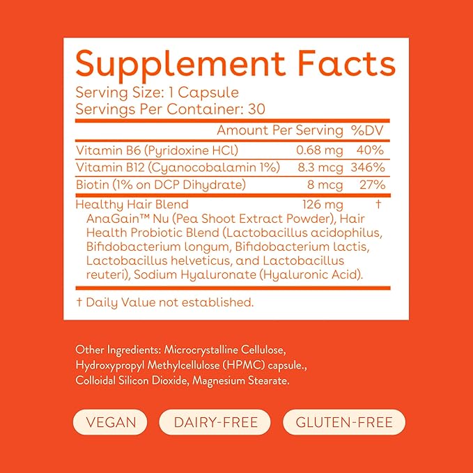 Love Wellness Healthy Hair Probiotics B12 & B6 | 30 Capsules