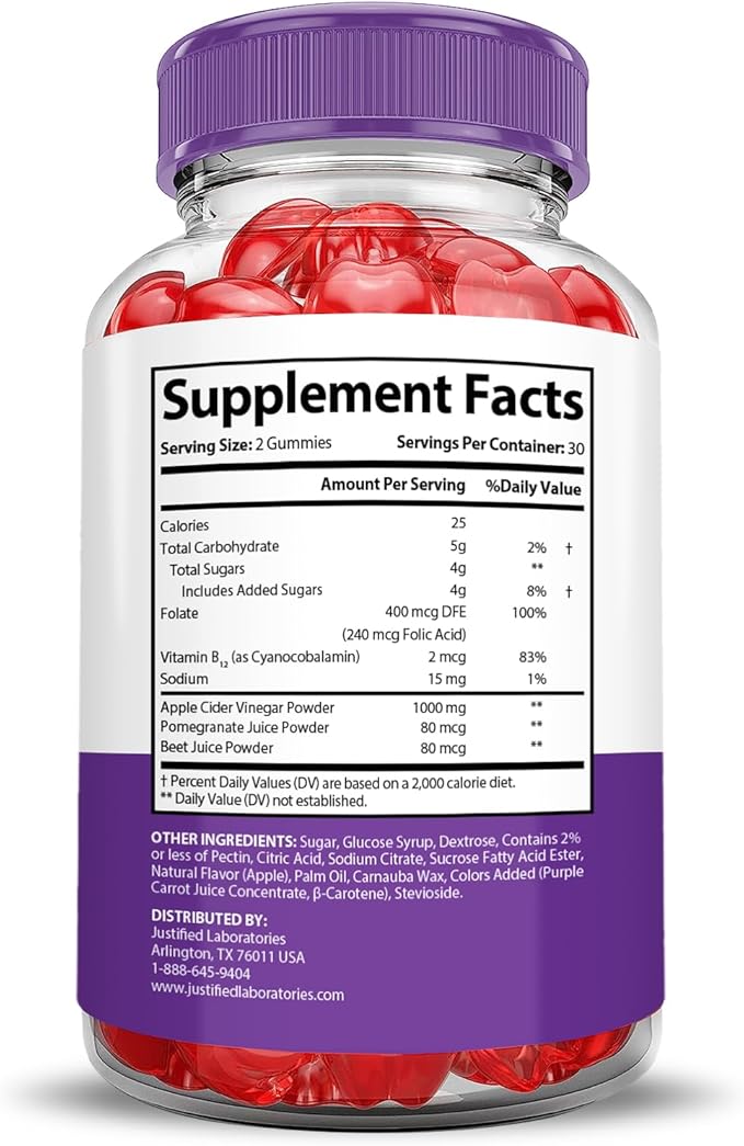 Ultra Quick Keto ACV Gummies Advanced Formula 1000MG Ultraquick Keto Gummies Apple Cider Vinegar Formulated with Pomegranate Beet Juice Powder B12 Vegan Non GMO 60 Gummys
