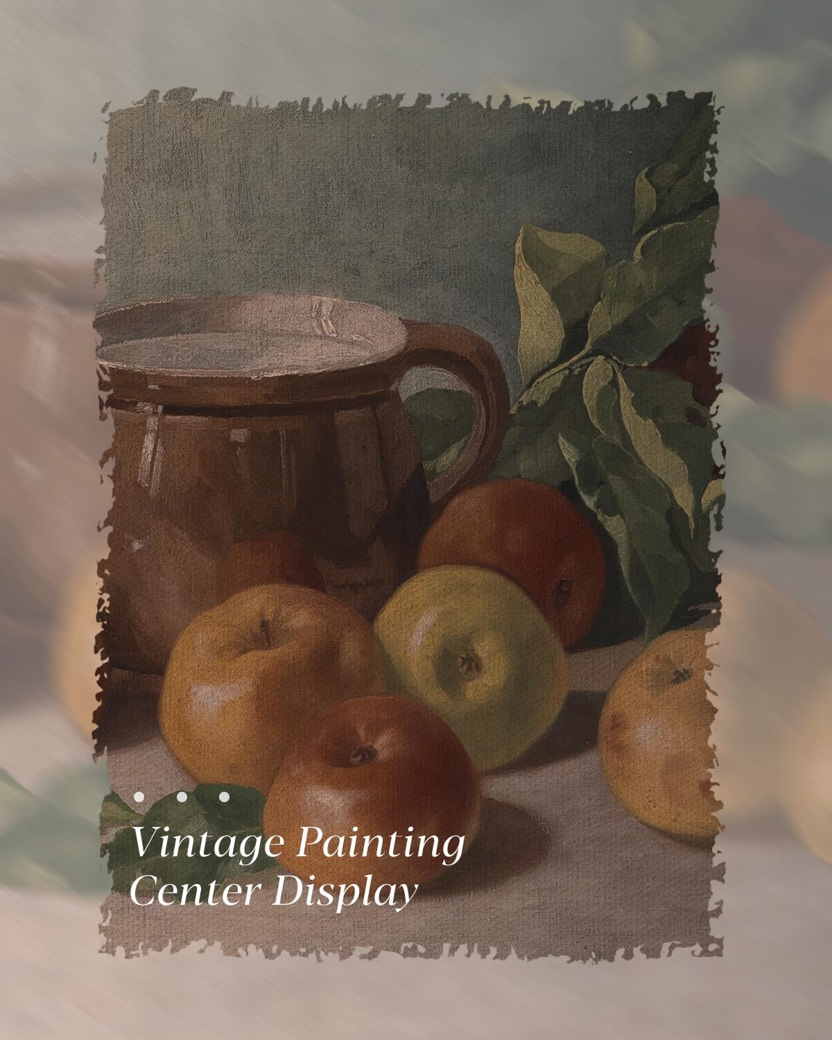 HUARCEY Gold Framed Vintage Wall Art for Living Room Harvest Apples Still Life Oil Painting Artwork Shelf Decor Abstract Picture Canvas Print Farmhouse Fruit Wall Decor Bedroom Kitchen Bathroom 8"x10"