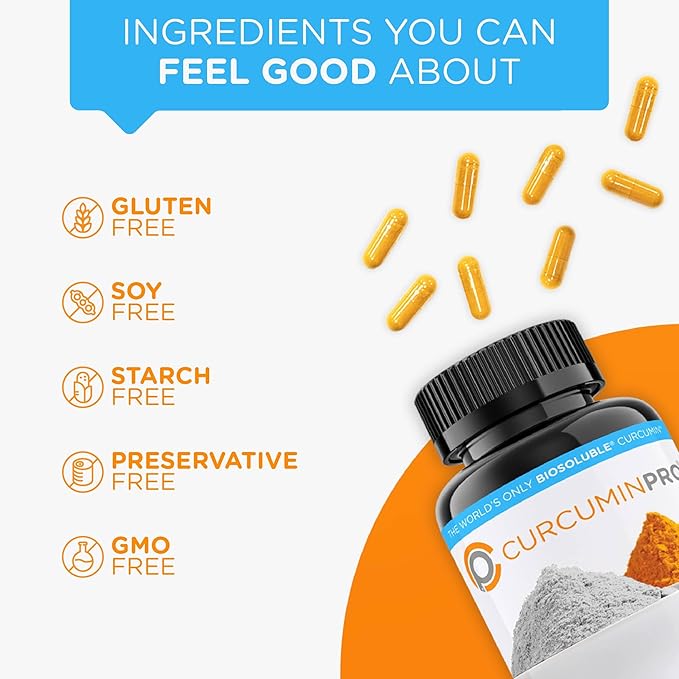 curcuminpro Detox Capsules | BioSoluble Whey Protein & Organic Turmeric Formula with Natural Bentonite Clay | Supports Gut, Heart, Health | 60-Count