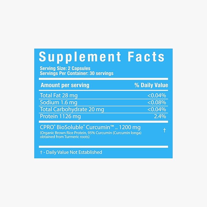 curcuminpro Detox Capsules | BioSoluble Whey Protein & Organic Turmeric Formula with Natural Bentonite Clay | Supports Gut, Heart, Health | 60-Count