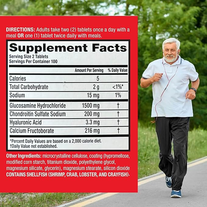 Move Free Advanced Glucosamine Chondroitin + 200 Tablets (100 Servings)*