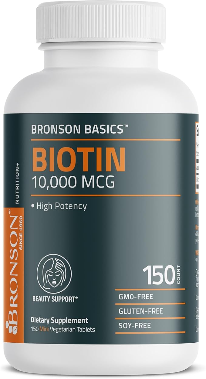 Bronson Biotin 10,000 MCG Supports Healthy 150 Vegetarian