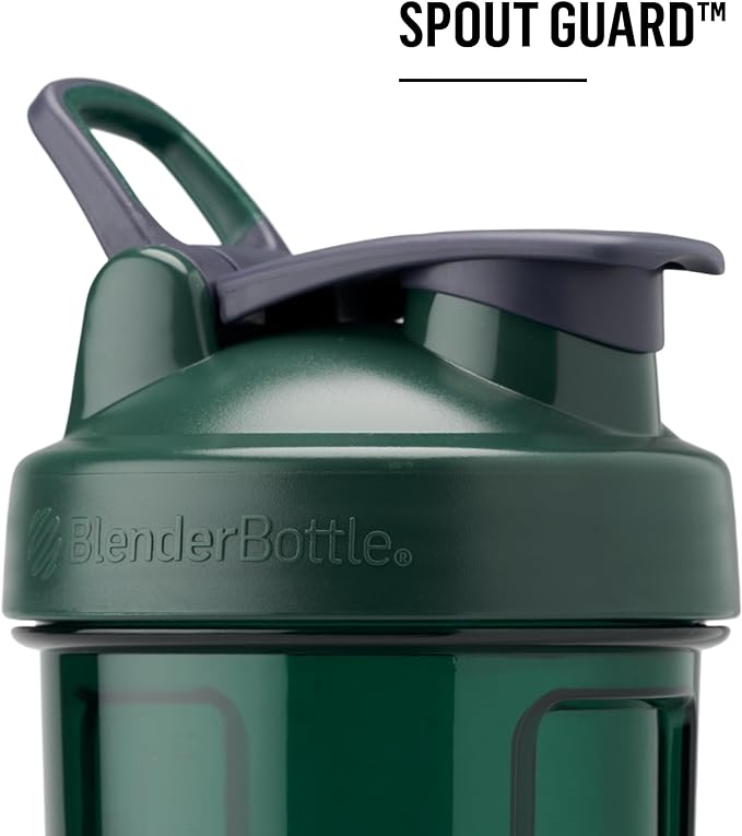 BlenderBottle Shaker Bottle Pro Series Perfect for Protein Shakes and Pre Workout, 24-Ounce, Green