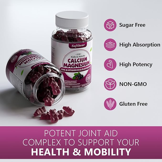 Glucosamine Chondroitin Gummies, Veagn Sugar Free 120 Gummies