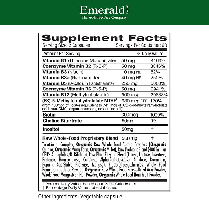 EMERALD LABS B-Healthy 120 Vegetable