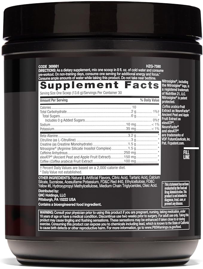 BEYOND RAW LIT | Clinically Dosed Pre-Workout Powder | Contains Caffeine, L-Citrulline, Beta-Alanine, and Nitric Oxide | Strawberry Lemonade | 30 Servings