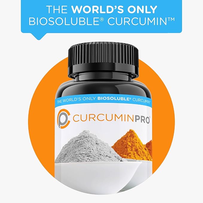 curcuminpro Detox Capsules | BioSoluble Whey Protein & Organic Turmeric Formula with Natural Bentonite Clay | Supports Gut, Heart, Health | 60-Count