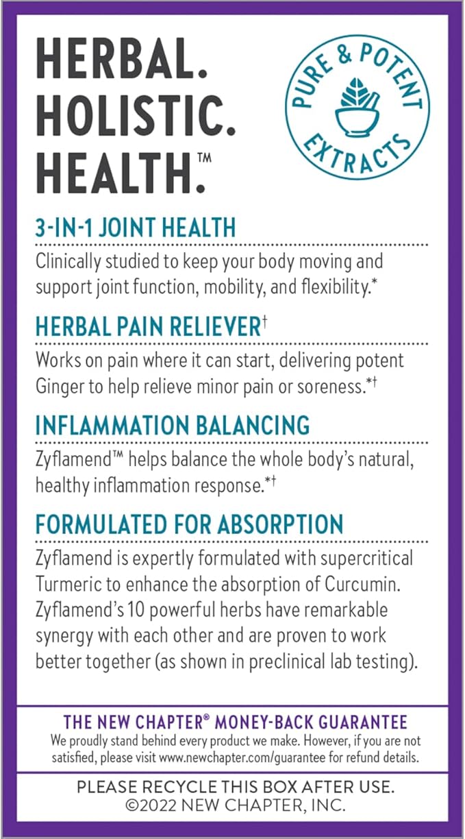 New Chapter Zyflamend™ Multi-Herbal Pain Reliever+ 10-in-1 Superfood 60 Count