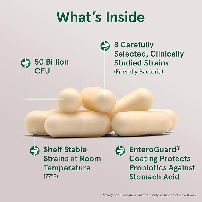 Jarrow Formulas Jarro-Dophilus EPS Gut Rescue 50 Billion 8 Clinically-Studied 30 Veggie 30 Day