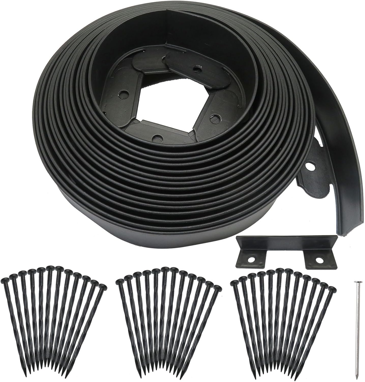 Landscape Edging,Flower Bed Edging no dig,Lawn Edging Garden Edging Border(60feet-Black)