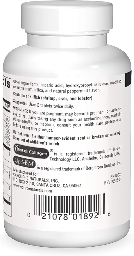 Source Naturals Hyaluronic Joint Complex 30 Tablets
