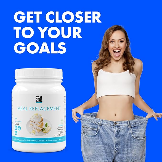 Yes You Can! Complete Meal Replacement - 15 Servings, 20g of Protein, 0g Added Sugars, 21 Vitamins and Minerals - All-in-One Nutritious Meal Replacement Shake (Vanilla)